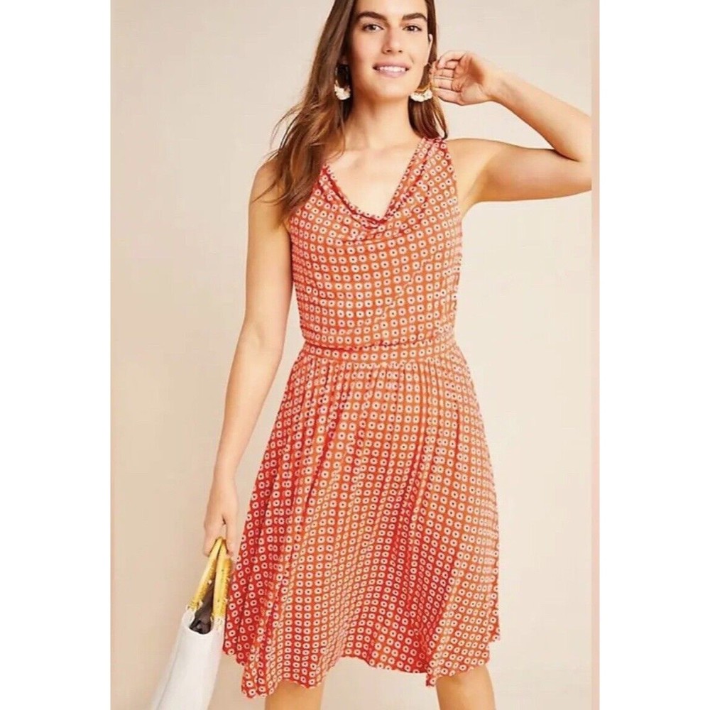 Anthropologie Maeve Brianne Cowl Neck Dress